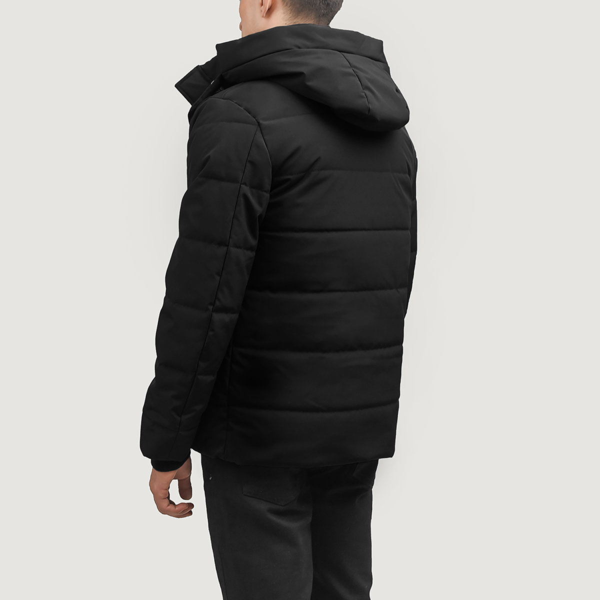 Exton Black Hooded Down Puffer Jacket Wear Crush